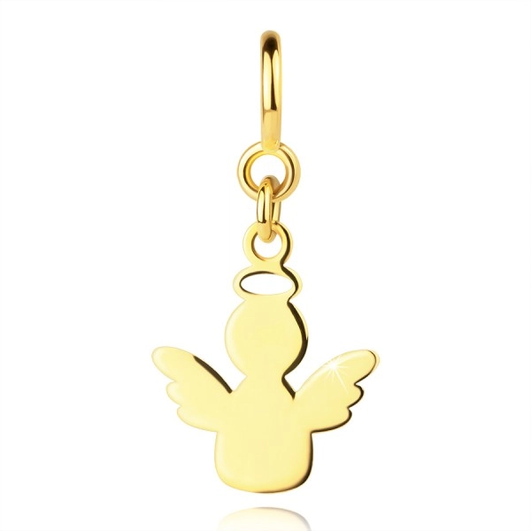 Pandantiv detașabil din aur 375 – un contur de înger, potrivit pentru o brățară