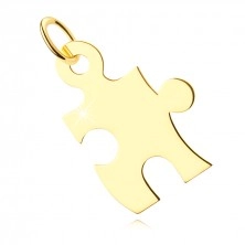 Pandantiv din aur de 14K – o piesă de puzzle cu decupaje și conexiuni de legătură