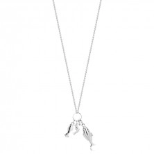 Colier din argint 925 - pandantiv cu pești, delfin, lanț subțire