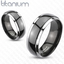 Inel din titan - o combinație de negru și argintiu