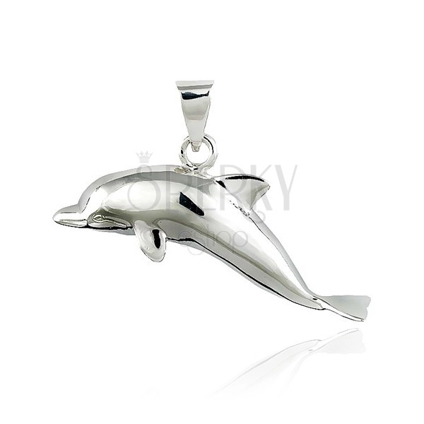 Pandantiv argint 925 - delfin ce sare, 37 mm