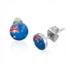 Cercei cu șurub din oțel - steagul Australiei