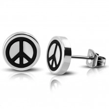 Cercei cu șurub din oțel - simbolul păcii