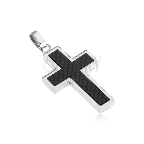 Cruce din oțel chirurgical - decorație cu model din carbon