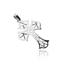 Cruce argint cu decupaj geometric