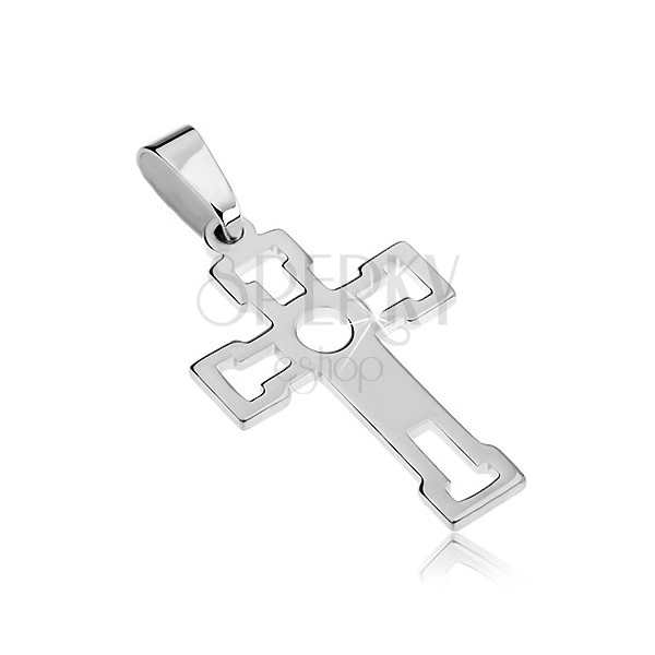 Pandantiv argint - cruce cu decupaje în formă de T