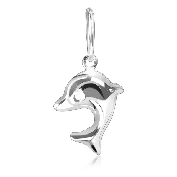 Pandantiv argint 925 - pui delfin ce sare, bilateral