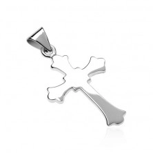 Pandantiv argint 925 - cruce fină, vârfuri multiple