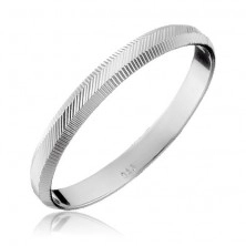 Inel din argint 925 - model perpendicular și diagonal, 2 mm
