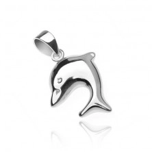 Pandantiv argint - delfin lucios ce sare