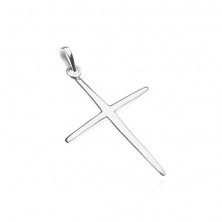 Pandantiv argint 925 - cruce latină subțire, lucioasă