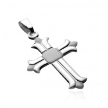 Pandantiv argint - cruce latină cu vârfuri ramificate