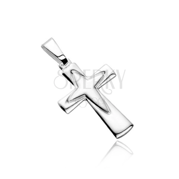 Pandantiv argint - cruce cu altp cruce în mijloc