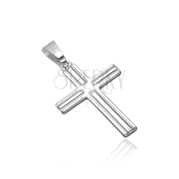 Pandantiv argint 925 - cruce cu zimți la vârfuri
