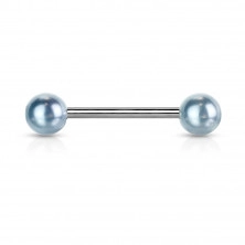 Piercing pentru limbă din oţel - mici perle