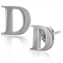Cercei din oțel - litera D, șuruburi